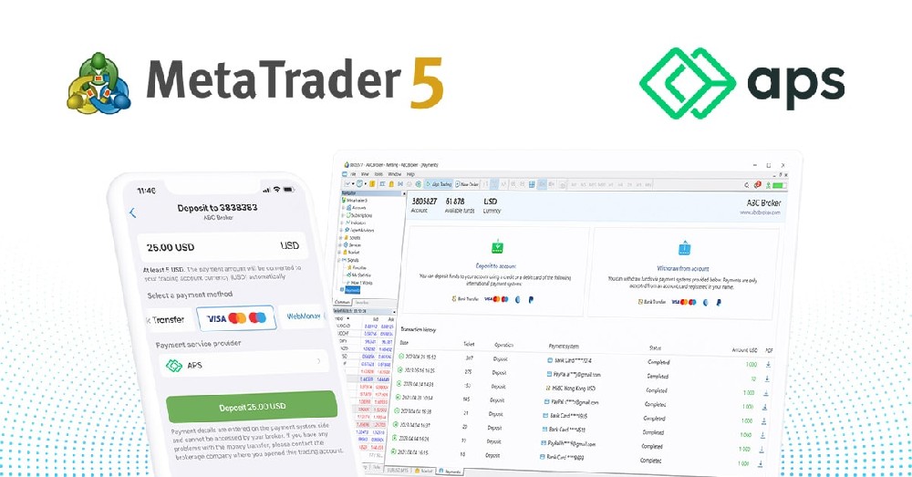 Mt5交易平台下载-支付服务提供商APS加入MetaTrader 5的内置支付系统